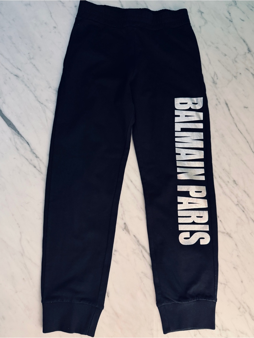 Balmain Kids Black Logo Sweatpants Size 10